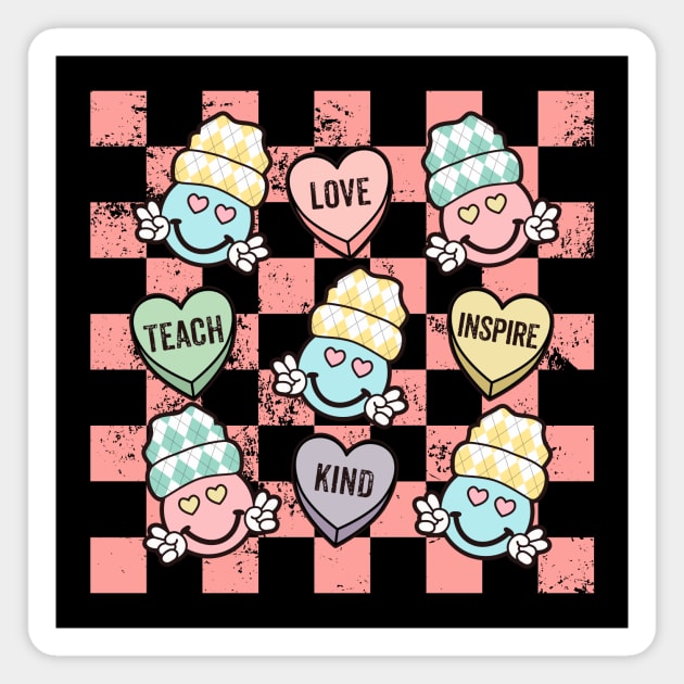 Teacher Conversation Hearts Valentines Day Teacher Appreciation Magnet by SilverLake